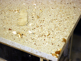 Exposed Aggregate in a GFRC Concrete Countertop