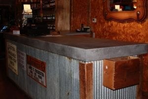 concrete bartop corrugated steel by Fry Home Solutions