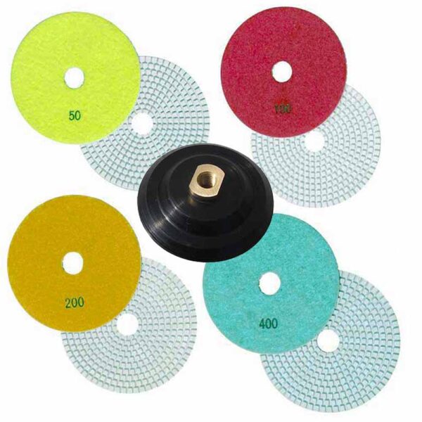 set of 4 diamond pads with backer