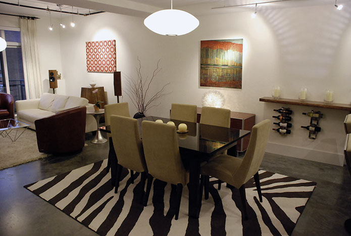 modern-dining-zebra-rug